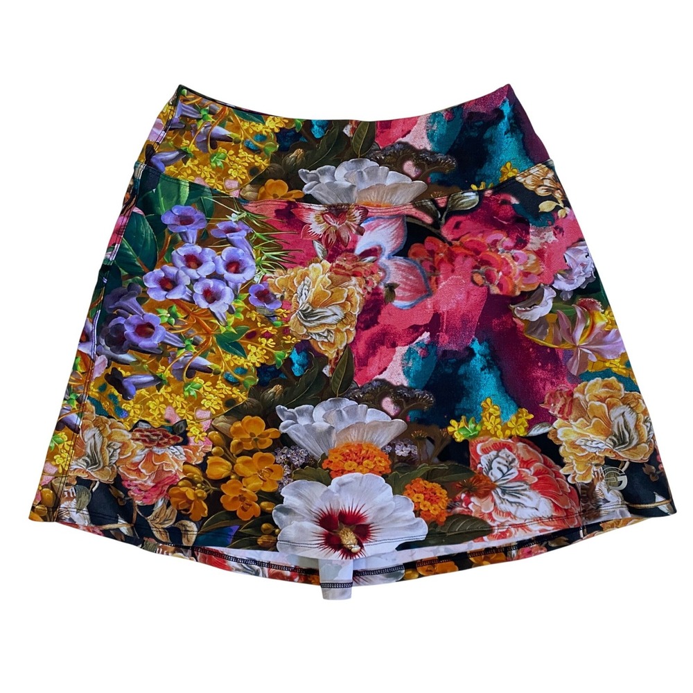 Foray Golf Womens XS Floral Print Athletic Skort Multi Color Active Tennis Skirt